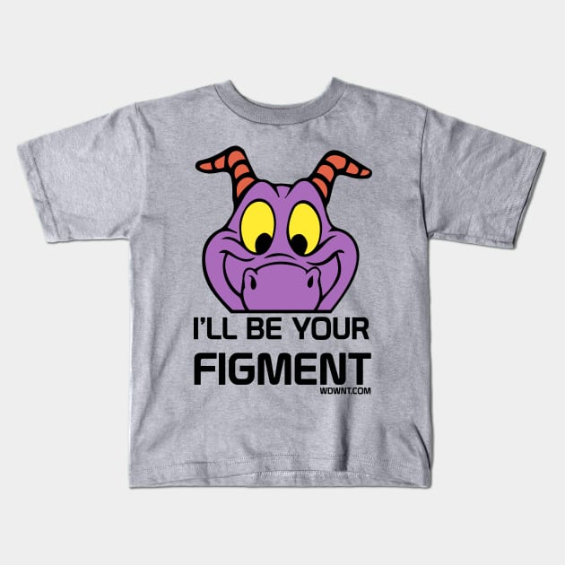 I'll Be Your Figment - Epcot, Journey Into Imagination - WDWNT.com Kids T-Shirt by WDWNT